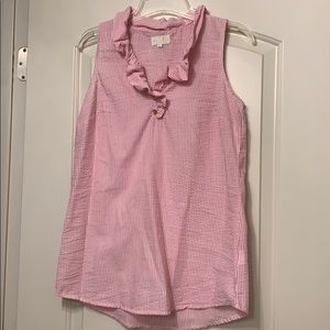 MudPie Pink Seersucker Tank